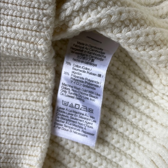 Madewell Knit Cream White Button Down Sweater Vest L - Picture 4 of 5